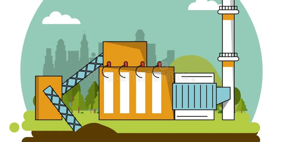 Biomass energy production plant